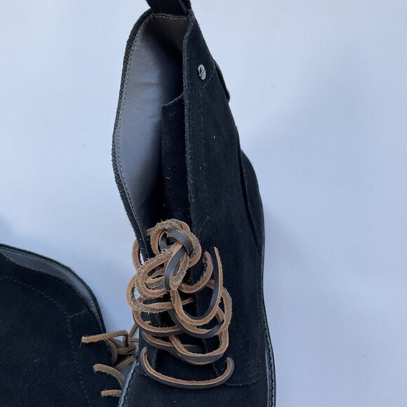 $99 G By Guess Men\'s Trenton Faux Leather And Canvas Ankle Black Boots Size 8 main image 14